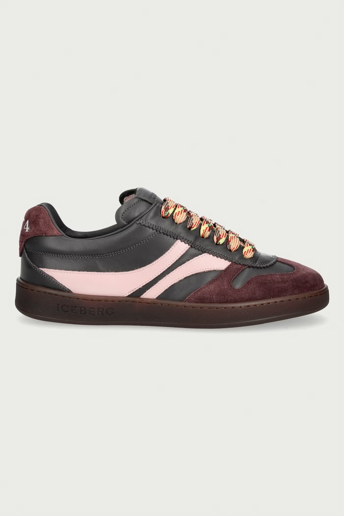 Iceberg California sneakersy damskie skórzane ID240004 brązowy AW26