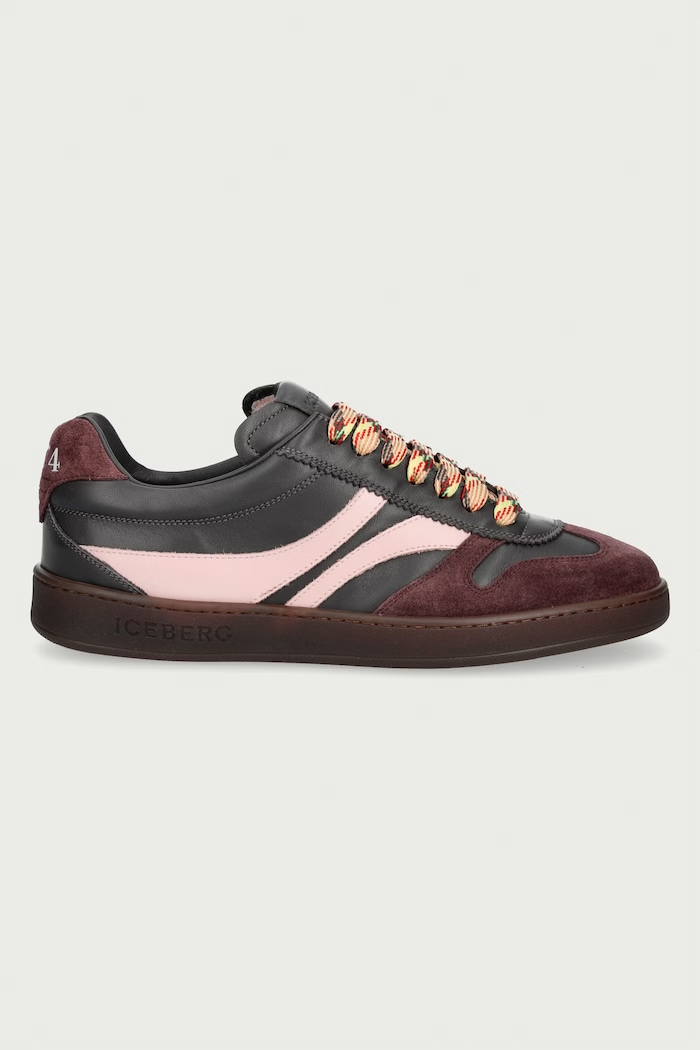 Iceberg California sneakersy damskie skórzane ID240004 brązowy AW26