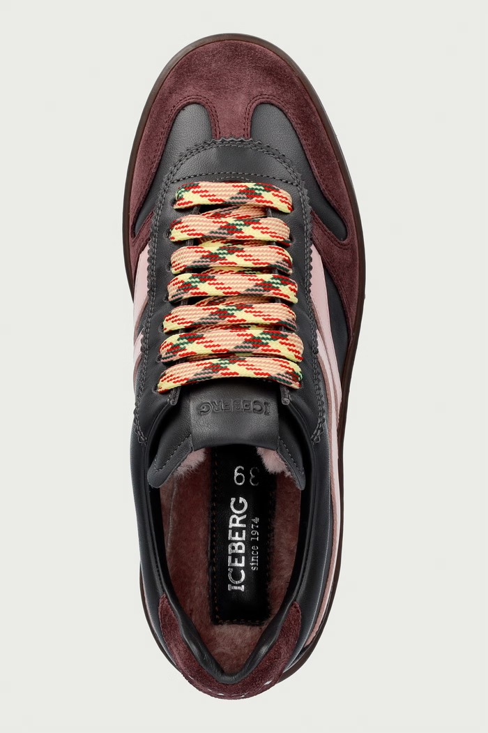 California sneakersy damskie skórzane Iceberg ID240004 brązowy