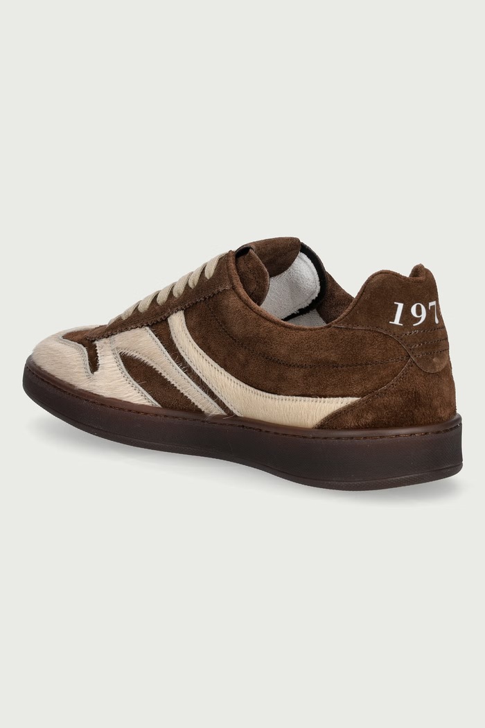 Obuwie Iceberg California sneakersy damskie skórzane ID240001 brązowy