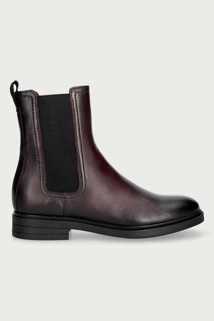 Marc O'Polo Sztyblety damskie skórzane Paula 38 5000015079.6939 bordowy AW26