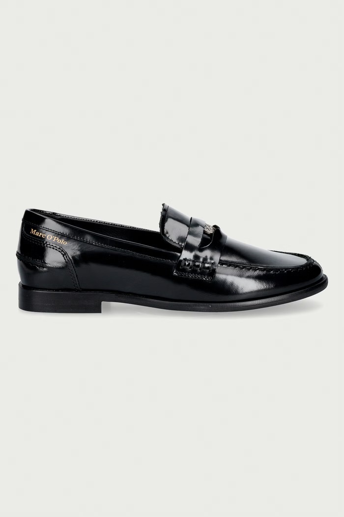 Marc O'Polo Mokasyny damskie skórzane Fiona 7 5000015156.0001 czarny AW26