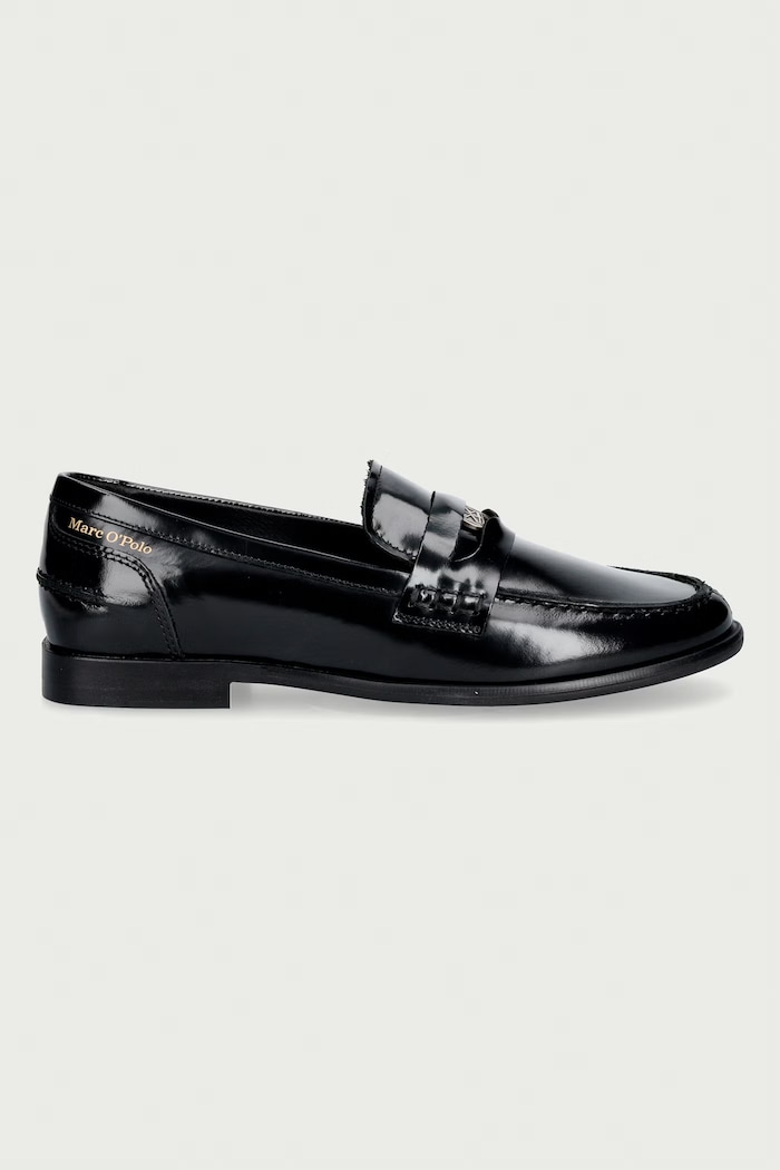 Marc O'Polo Mokasyny damskie skórzane Fiona 7 5000015156.0001 czarny AW26