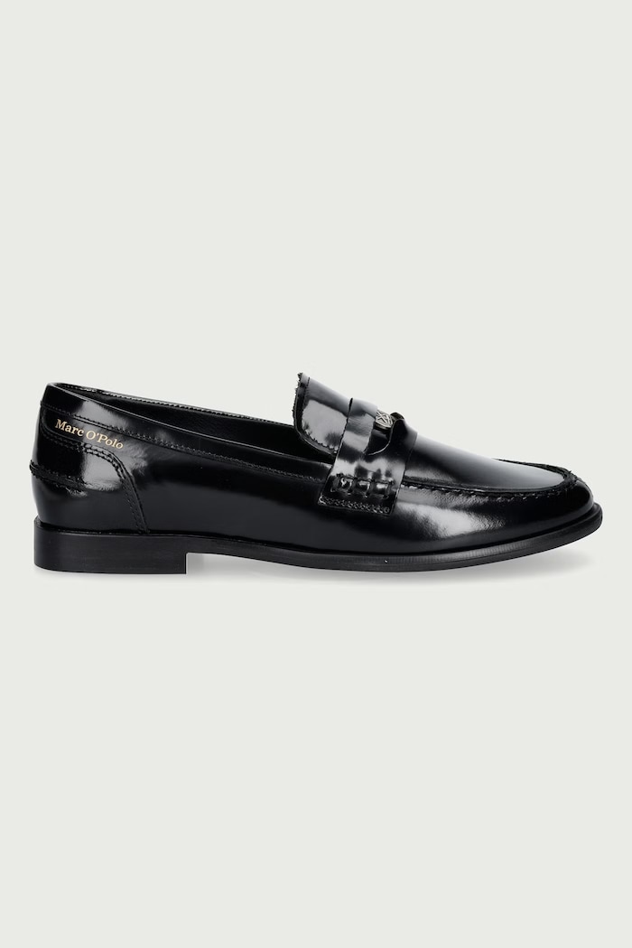 Marc O'Polo Mokasyny damskie skórzane Fiona 7 5000015156.0001 czarny AW26