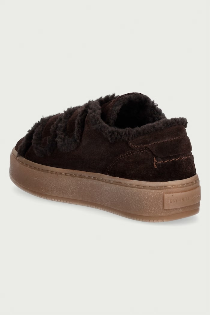 Obuwie Marc O'Polo Edith 1 sneakersy damskie skórzane 5000015221.0344 brązowy