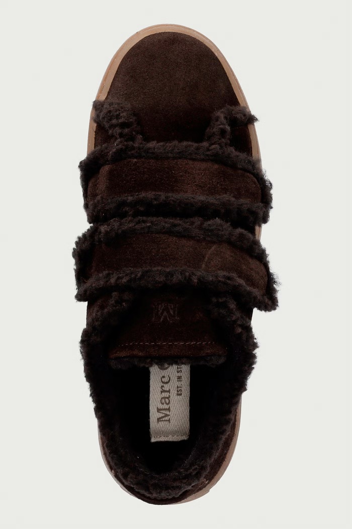 Edith 1 sneakersy damskie skórzane Marc O'Polo 5000015221.0344 brązowy