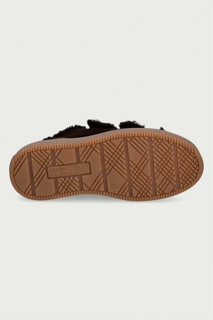 Edith 1 sneakersy damskie skórzane Marc O'Polo brązowy 5000015221.0344