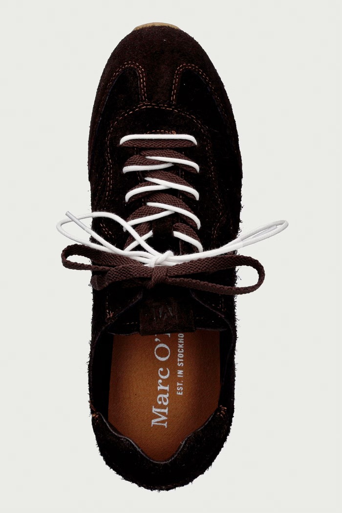 Marc O'Polo Fabiana 4 sneakersy damskie zamszowe brązowy 5000015240.0344