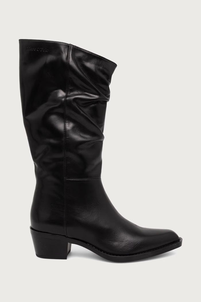 Marc O'Polo Kozaki damskie skórzane Rodeo 1 5000016190.0001 czarny AW26