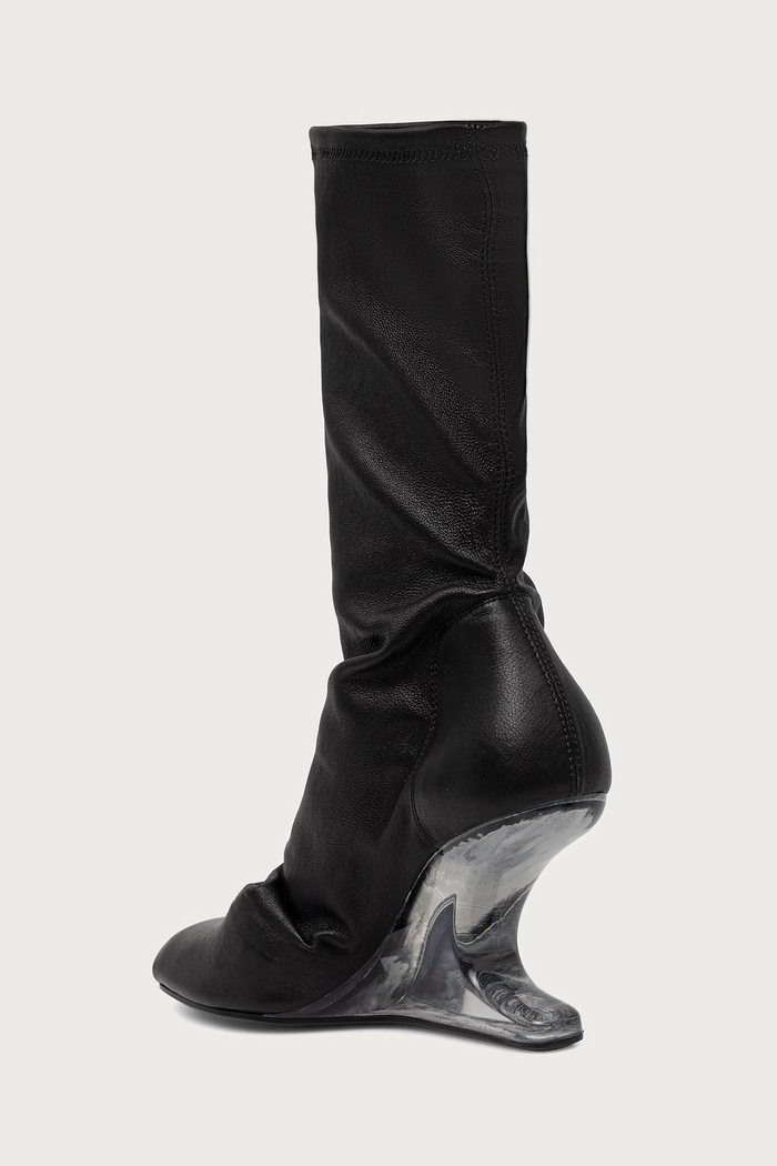 Obuwie Rick Owens Lilies Cantilever 8 botki z odkrytymi palcami damskie LI02F2802.LS0 czarny
