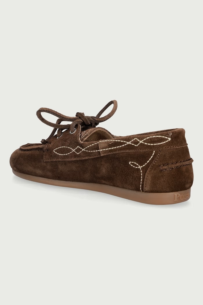 Obutev Posa Loaferji ženski semišasti Boat Loafer Prairie PW269.201 rjava