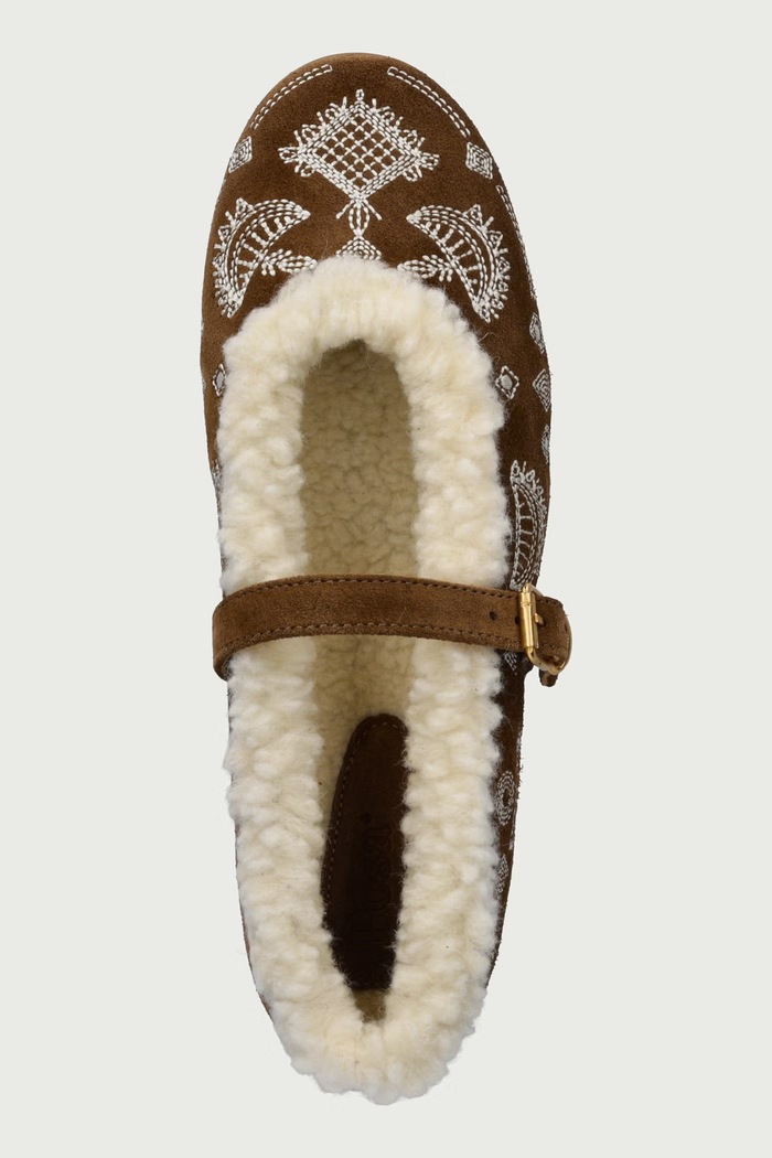 Μπαλαρίνες σουέτ St. Moritz Ballet Flats Bohemian Posa PW284.215 καφέ