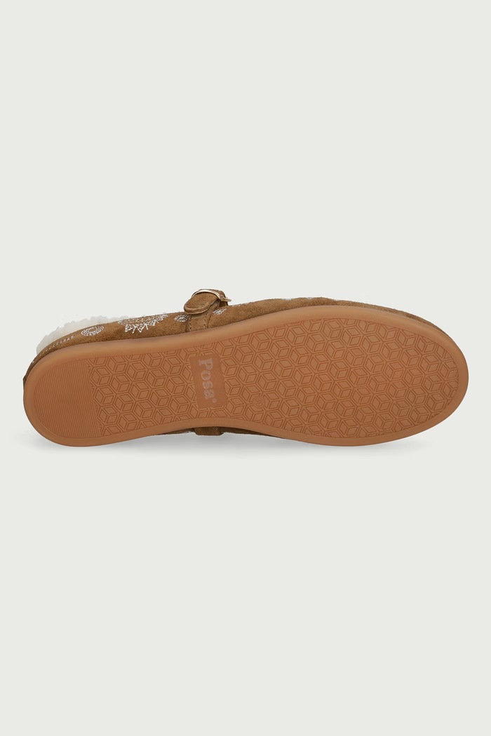 Μπαλαρίνες σουέτ St. Moritz Ballet Flats Bohemian Posa καφέ PW284.215