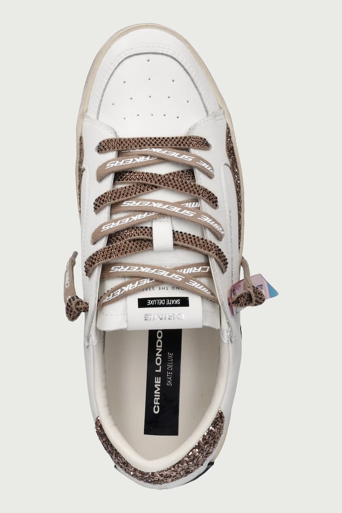 Sneakersy damskie skórzane Crime London 23104AA9.10 biały