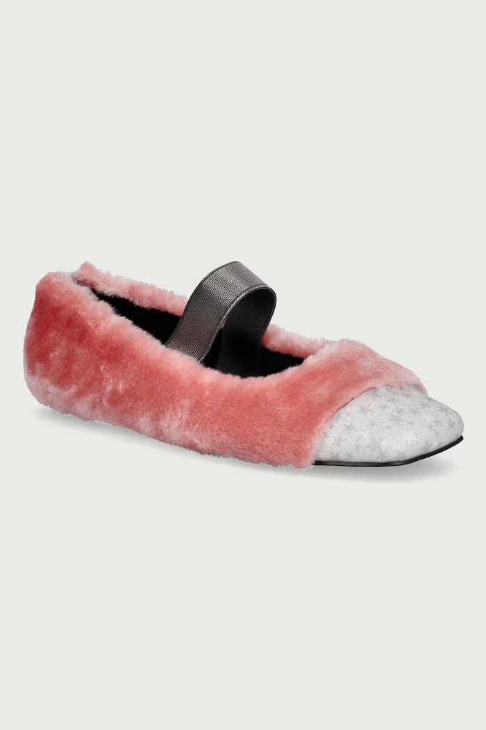 Koi Footwear Baleriny MISTRAL FUR BALLET FLATS różowy MISTRAL.PINK