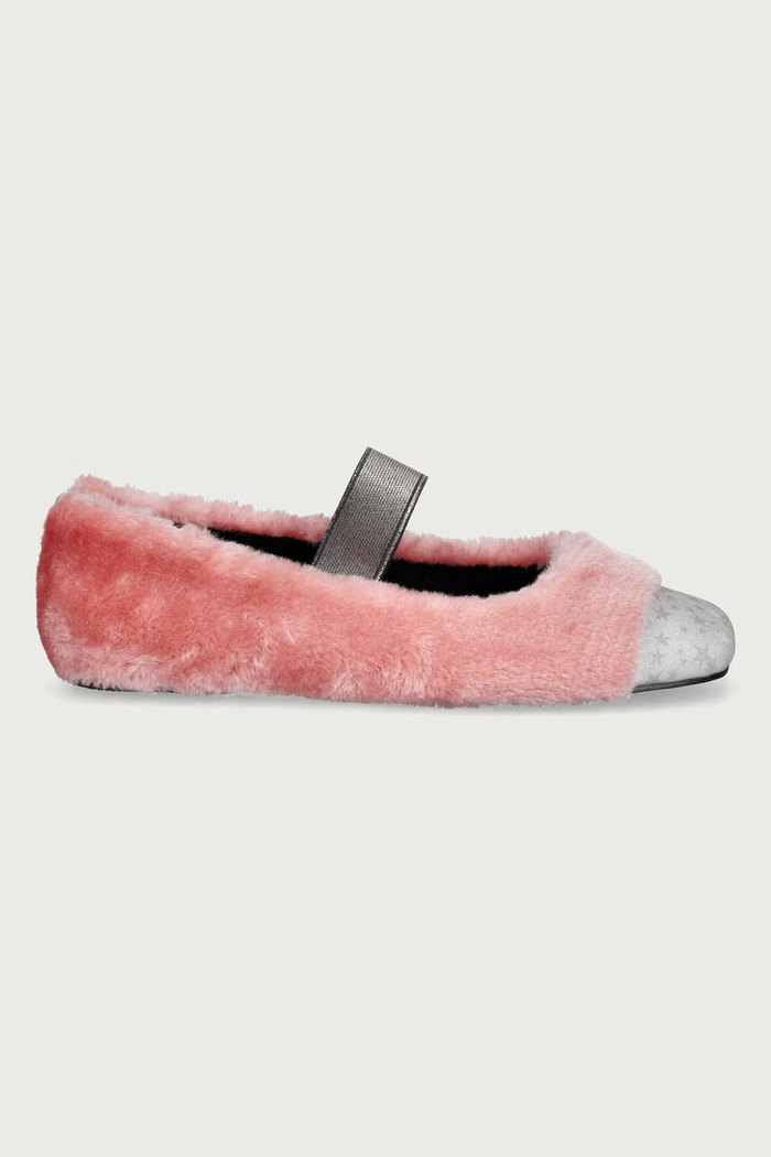 Koi Footwear Baleriny MISTRAL FUR BALLET FLATS MISTRAL.PINK różowy AW26