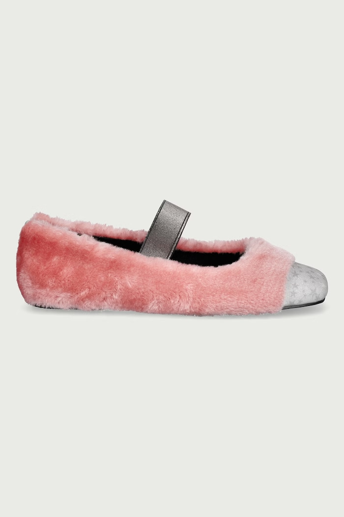 Koi Footwear Baleriny MISTRAL FUR BALLET FLATS MISTRAL.PINK różowy AW26