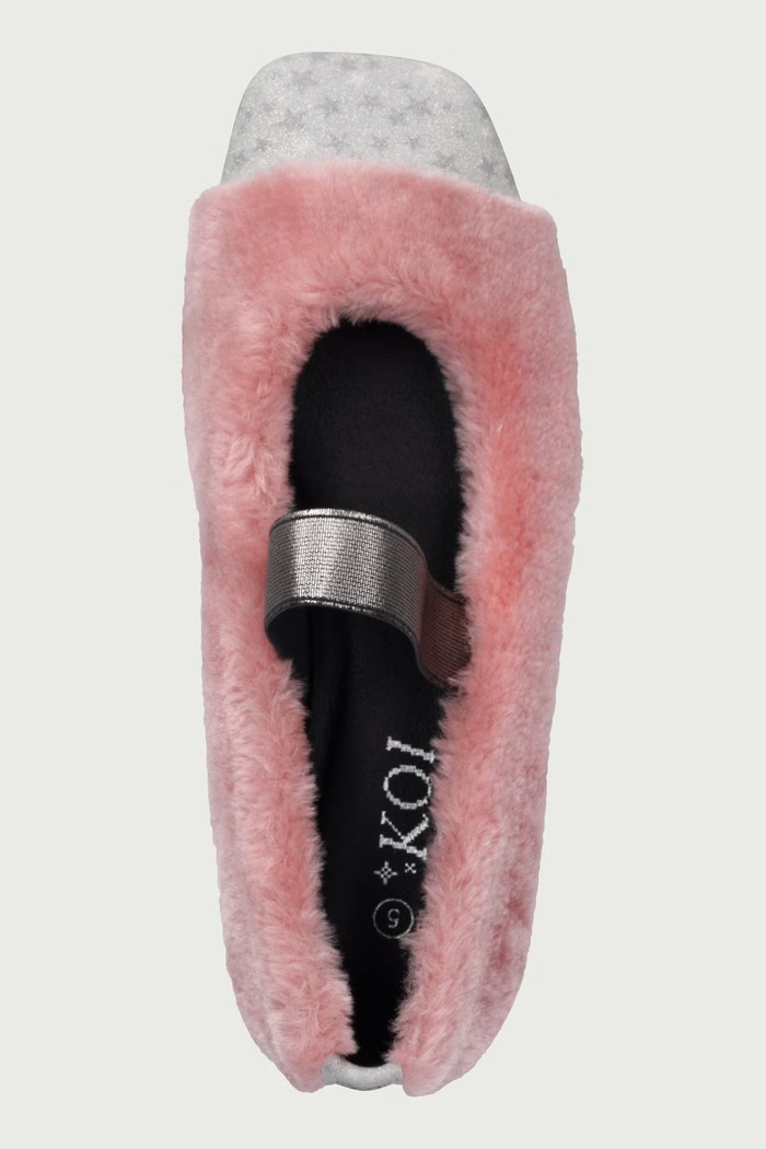 Baleriny MISTRAL FUR BALLET FLATS Koi Footwear MISTRAL.PINK różowy