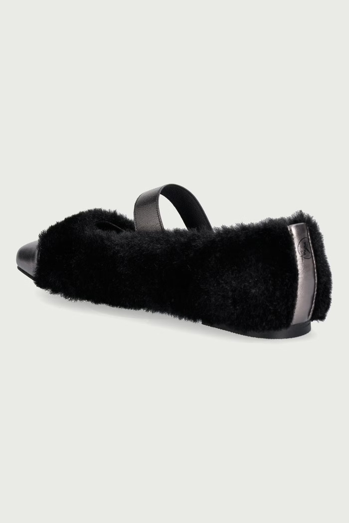 Obuwie Koi Footwear Baleriny MISTRAL FUR BALLET FLATS MISTRAL.BLACK czarny