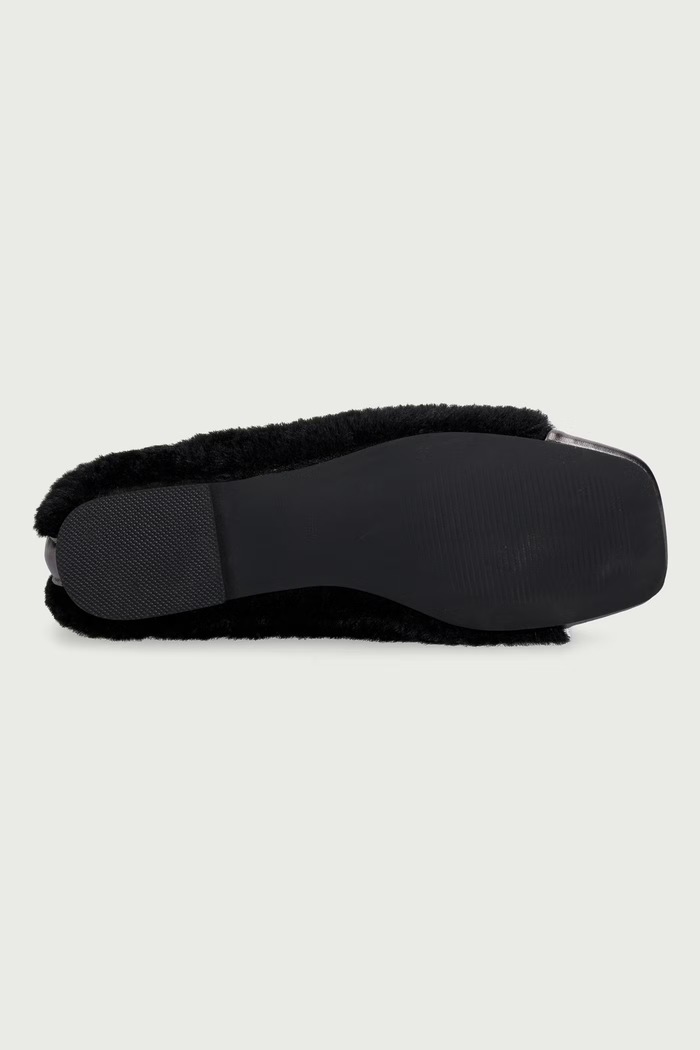 Baleriny MISTRAL FUR BALLET FLATS Koi Footwear czarny MISTRAL.BLACK