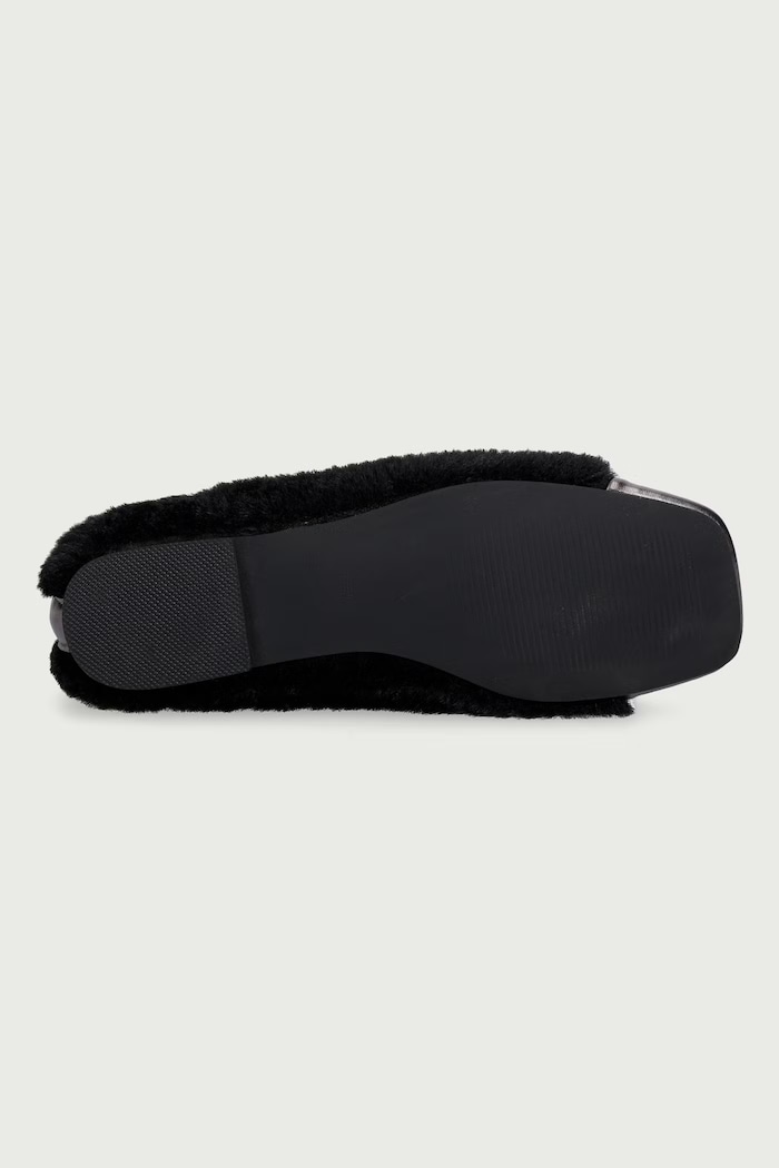 Baleriny MISTRAL FUR BALLET FLATS Koi Footwear czarny MISTRAL.BLACK