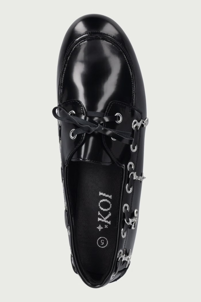 Mokasyny damskie RELIC FLAT MOCCASINS Koi Footwear RELIC.BLACK czarny