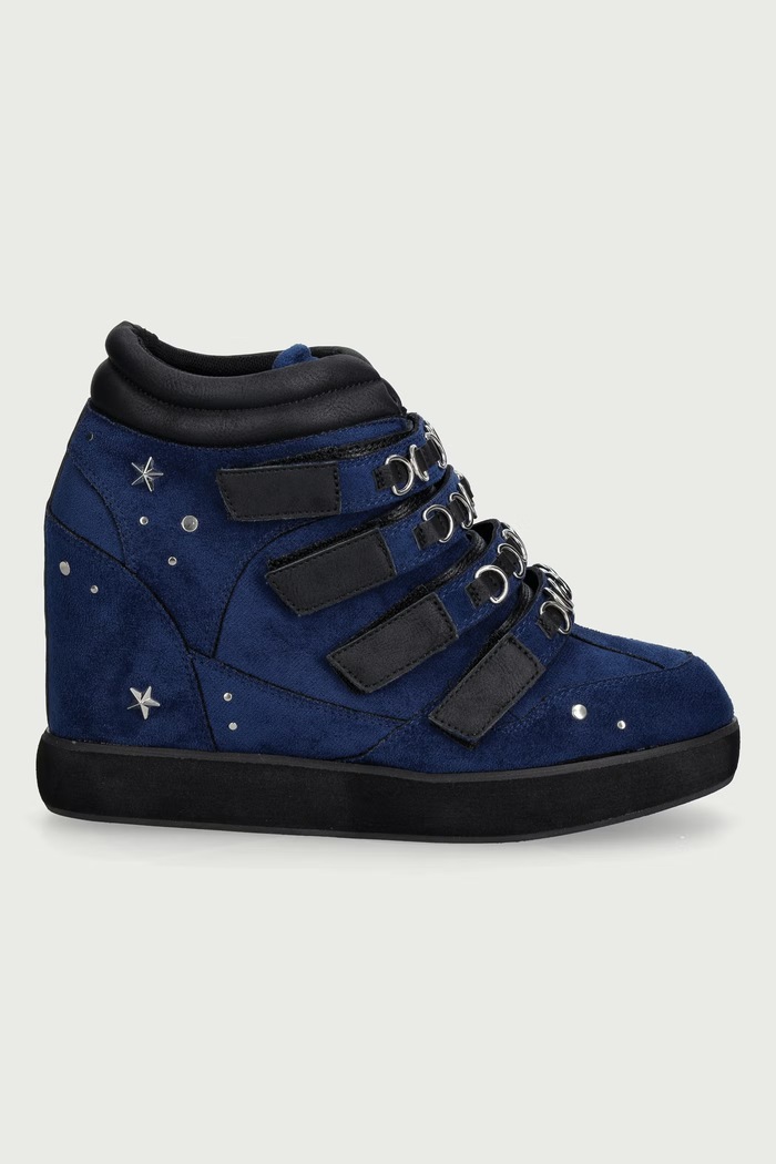 Koi Footwear SPIRE HI TOP WEDGE TRAINERS sneakersy damskie SPIRE granatowy AW26