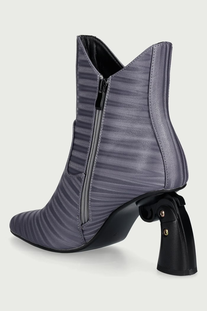Obuwie Koi Footwear Botki damskie GG01-VENDETTA GUN HEEL BOOTS GG02 szary
