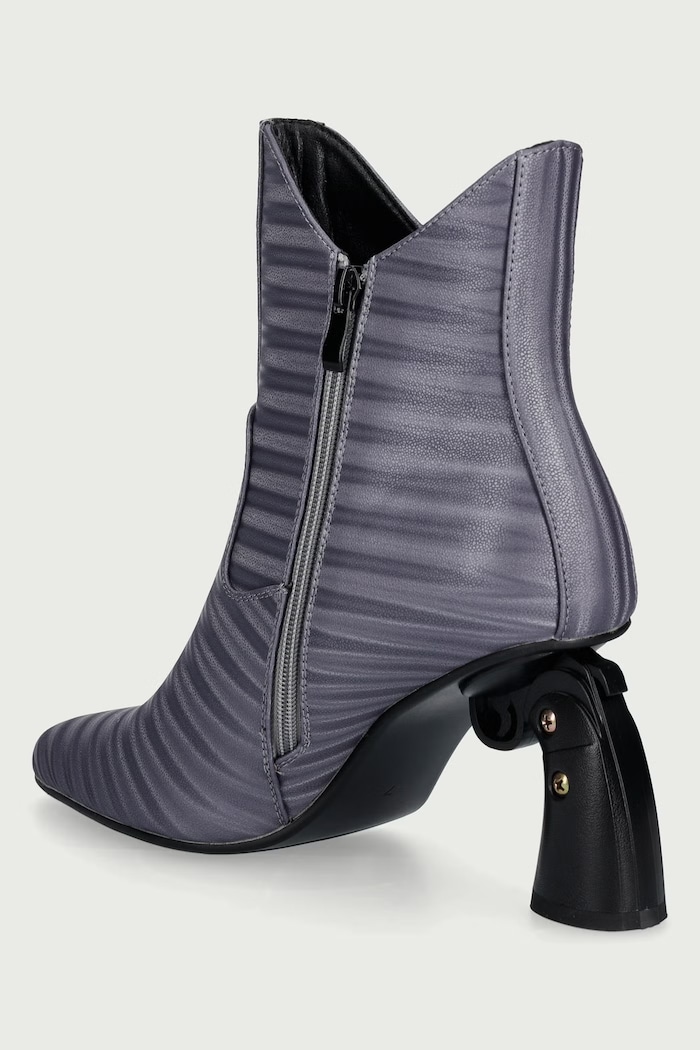 Obuwie Koi Footwear Botki damskie GG01-VENDETTA GUN HEEL BOOTS GG02 szary