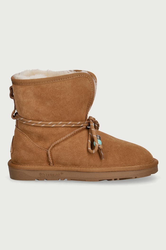 Everau CARLOS snehule dámske semišové CARLOS hnedá AW26