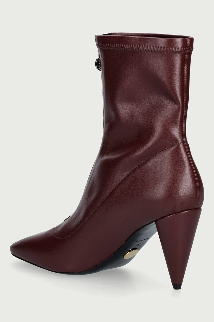 Obuwie Stella McCartney Botki damskie 810765E00291 bordowy