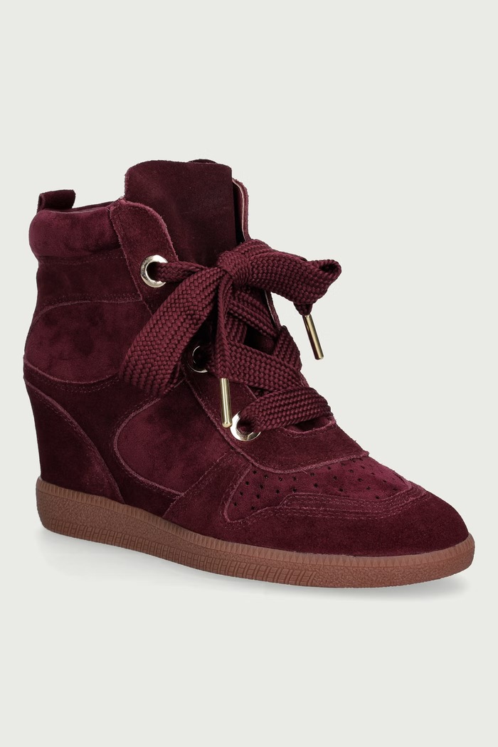 Steve Madden Mables sneakersy damskie skórzane bordowy 11005881.535