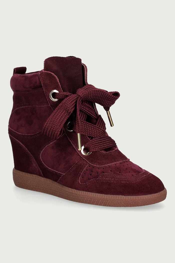 Steve Madden Mables sneakersy damskie skórzane bordowy 11005881.535