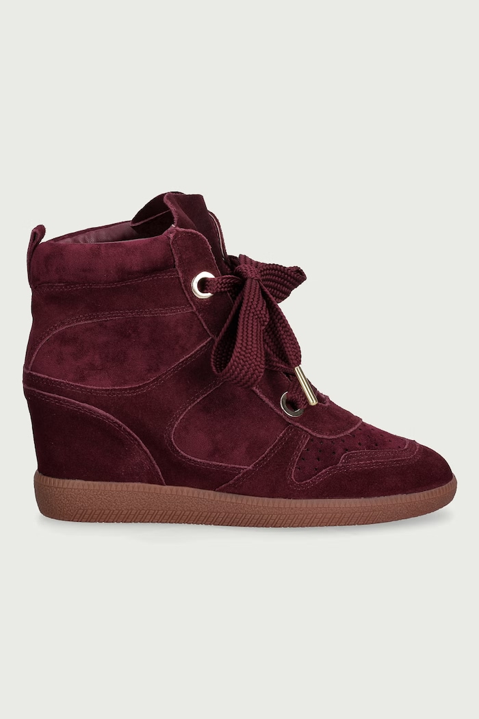 Steve Madden Mables sneakersy damskie skórzane 11005881.535 bordowy AW26