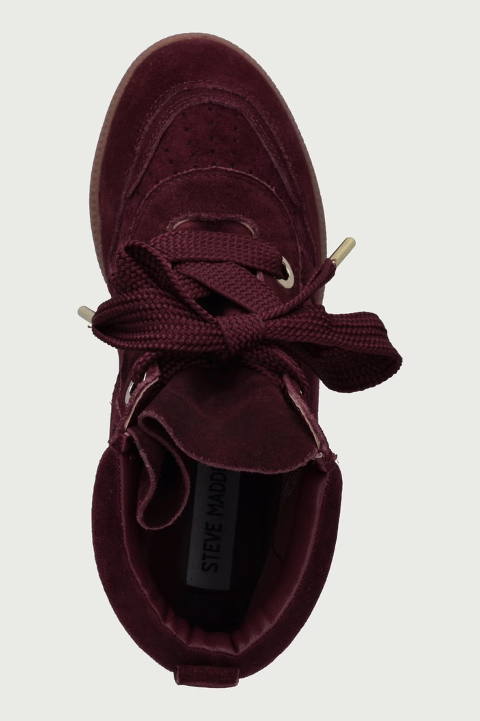 Mables sneakersy damskie skórzane Steve Madden 11005881.535 bordowy