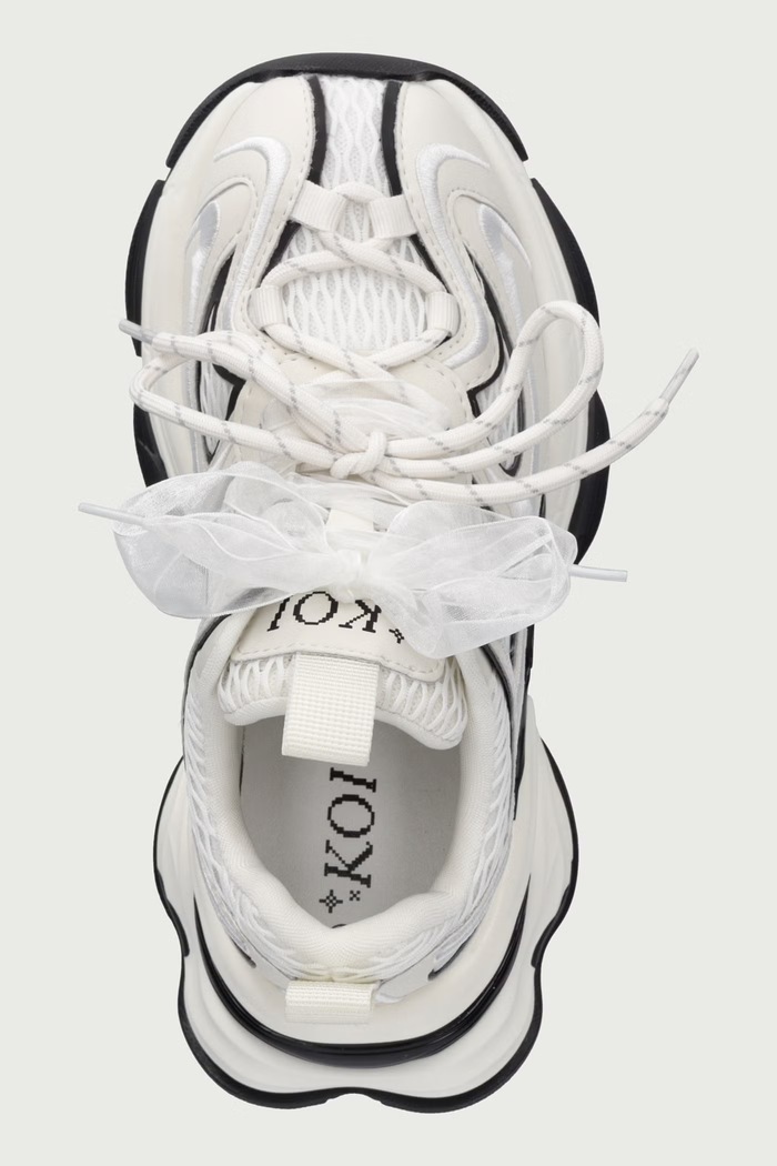 Ladyrinth Mega Chunky Trainers sneakersy damskie Koi Footwear WD01.WHITE beżowy