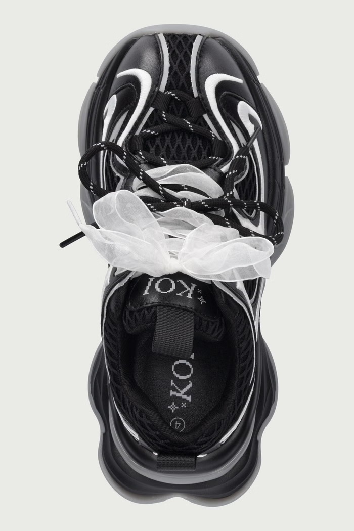 Ladyrinth Mega Chunky Trainers sneakersy damskie Koi Footwear WDO1.BLACK czarny