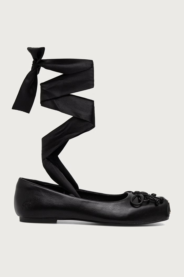 Koi Footwear Baleriny BLITHE METAL TOE BALLET FLATS BLITHE.Black czarny AW26