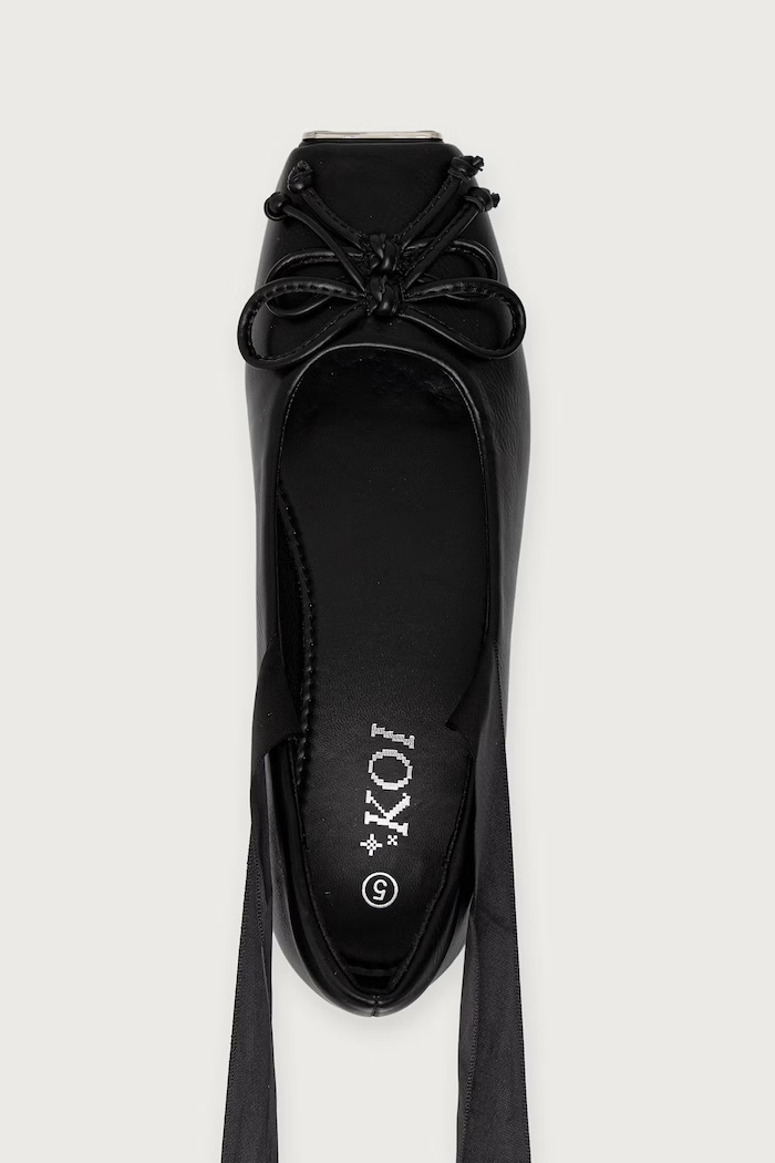 Baleriny BLITHE METAL TOE BALLET FLATS Koi Footwear BLITHE.Black czarny