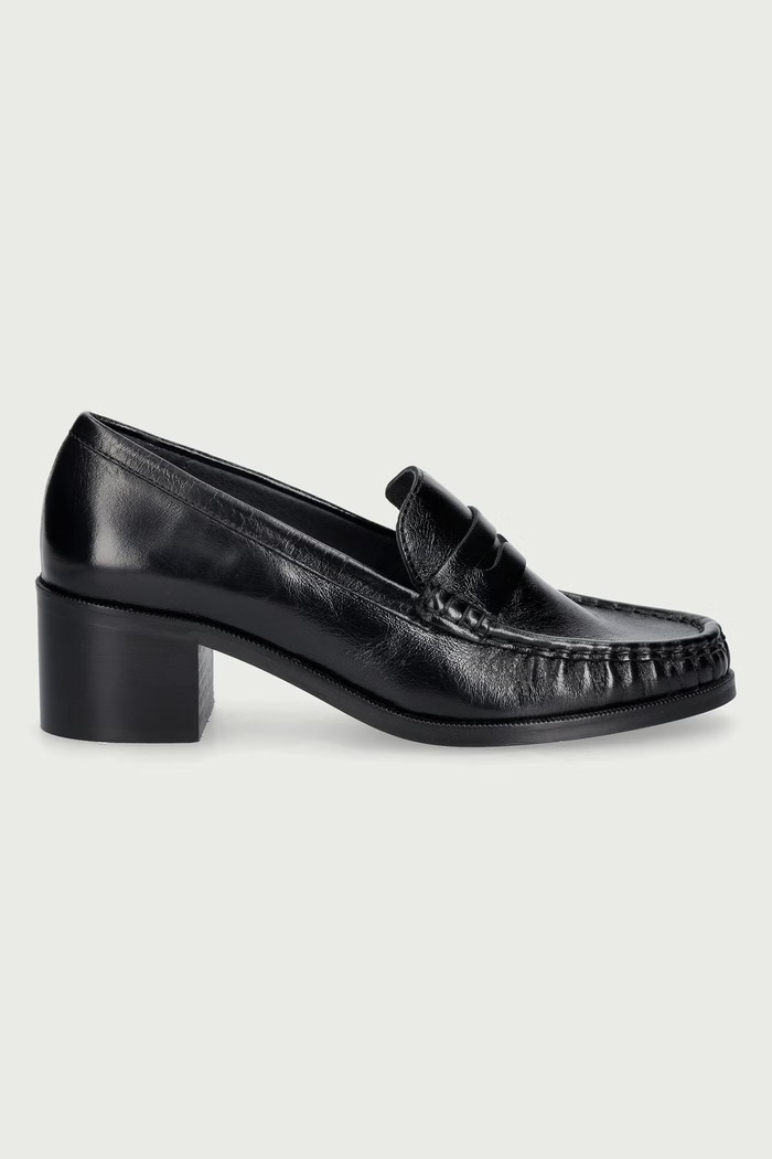 Jonak Mokasyny damskie skórzane DELICIEUX CUIR VIEILLI 4100226.H26 czarny AW26