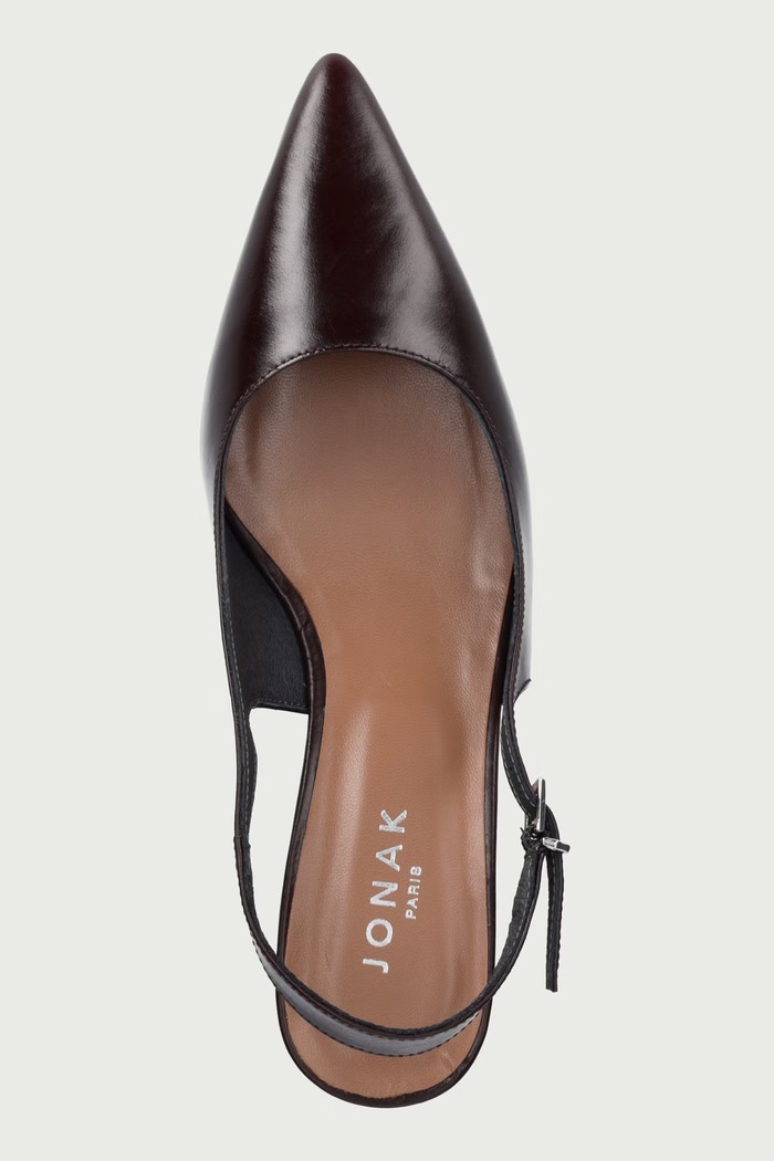 Szpilki skórzane DOUALA BIS CUIR Jonak 3900182.H25 bordowy
