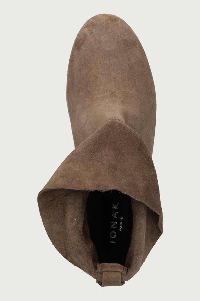 Botki damskie zamszowe PLUTON CROUTE Jonak 4100203.H26 beżowy