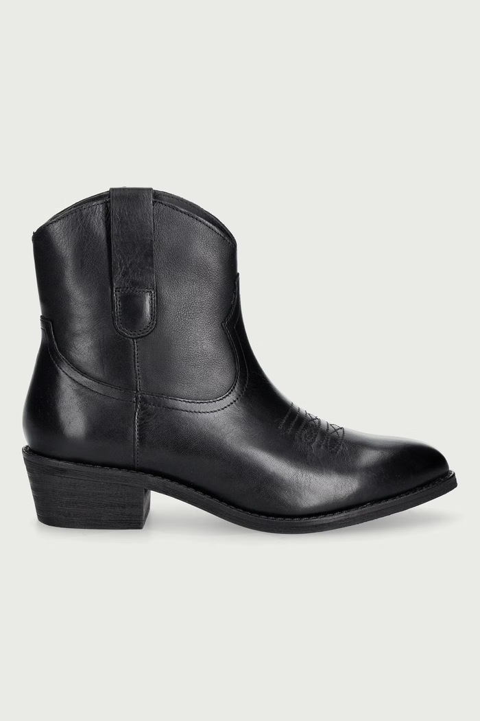 Jonak Kowbojki damskie skórzane TALY CUIR GRAINE 4100079.H26 czarny AW26
