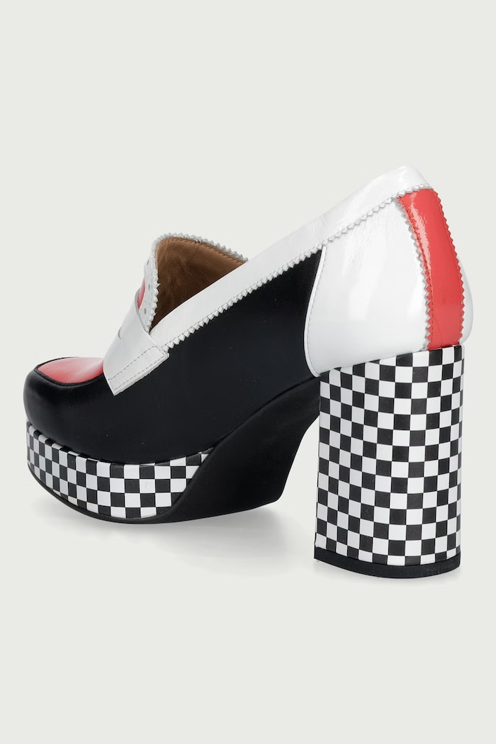 Obuwie Fly London Czółenka na słupku skórzane EROK453FLY P145453002 czarny