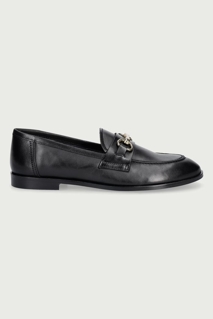 Jonak Mokasyny damskie skórzane DRAGUIGNAN CUIR 3500141.H23 czarny AW26