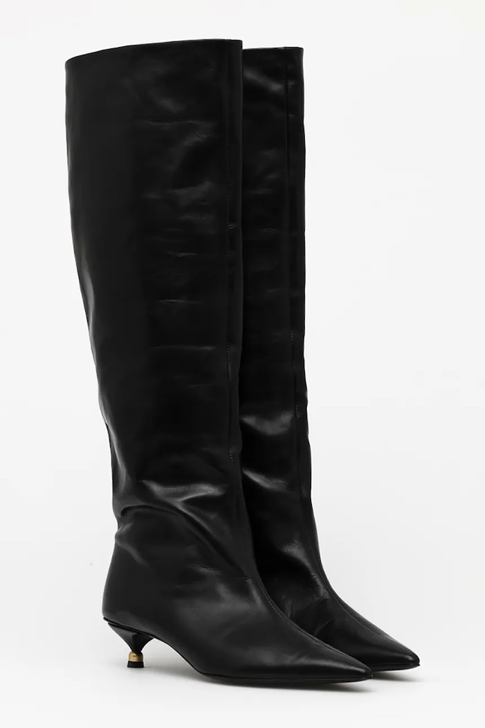 Vanda Novak Kozaki damskie skórzane Lisa.Deep.Black czarny AW26