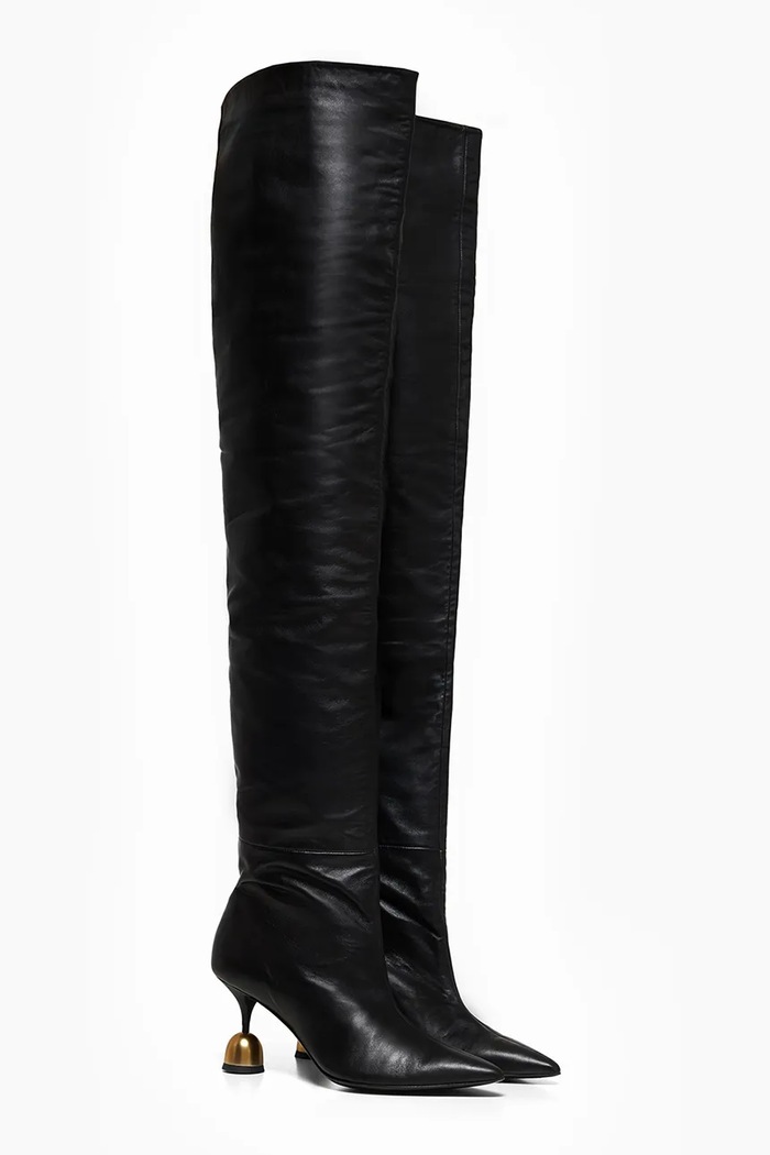 Vanda Novak Kozaki damskie skórzane Nicole.Deep.Black czarny AW26