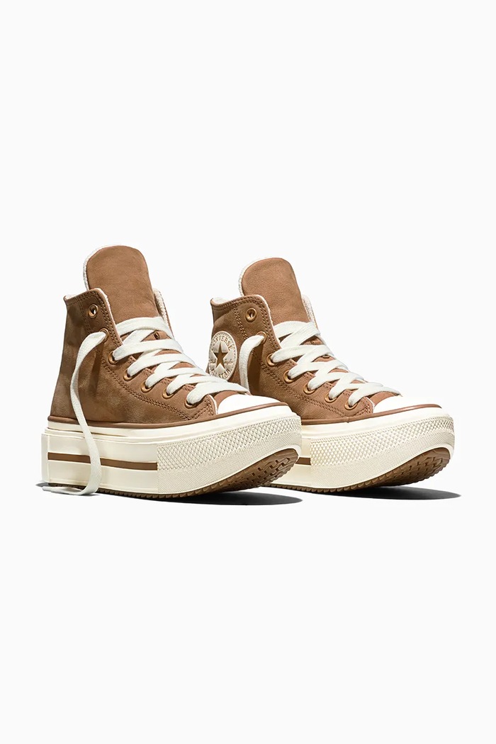 Converse Chuck Taylor All Star Lift Double Stack trampki damskie A22119C brązowy AW26