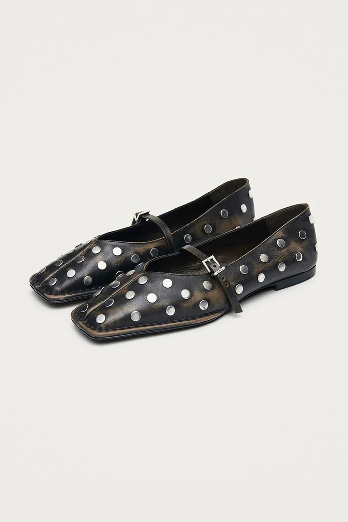 Alohas Baleríny kožené Sway S101584.01 hnědá AW26