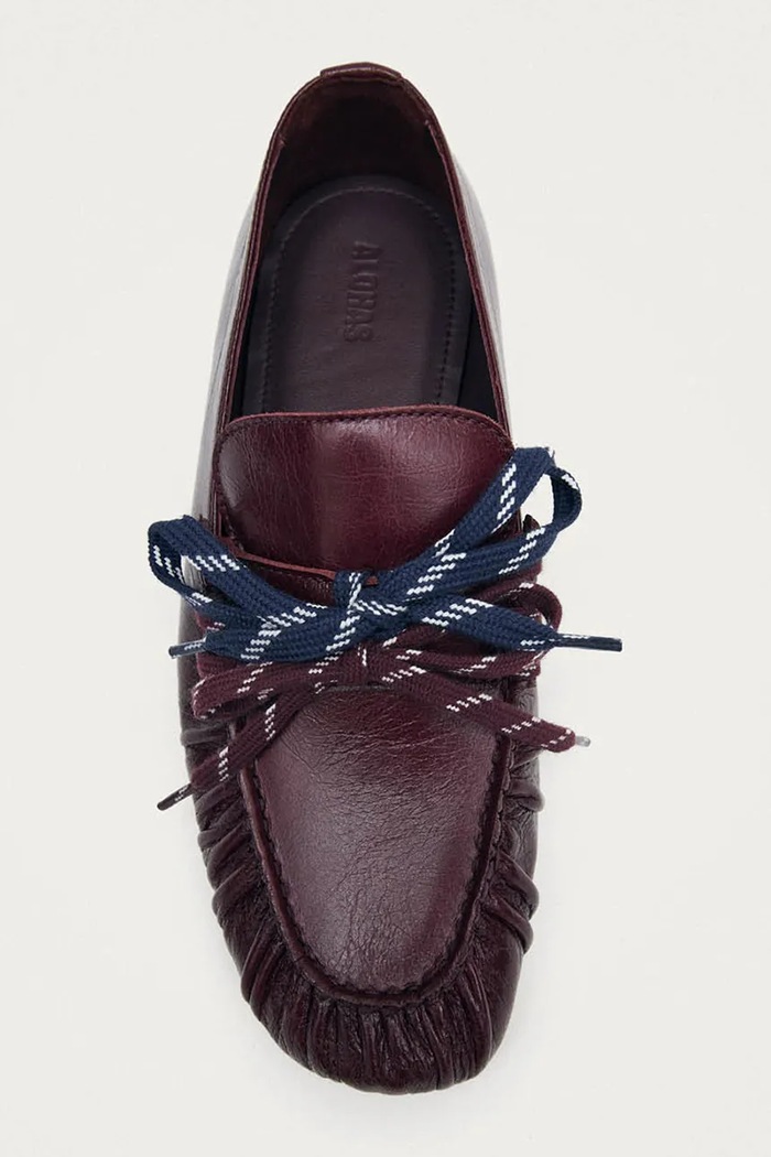Alohas Mokasíny dámske kožené Aven S101552.01 burgundské AW26